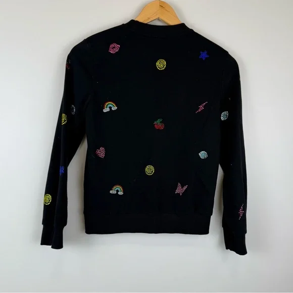 Lola and the Boys Crystal Doodle Sweatshirt Girls Size 12 - Picture 2 of 4